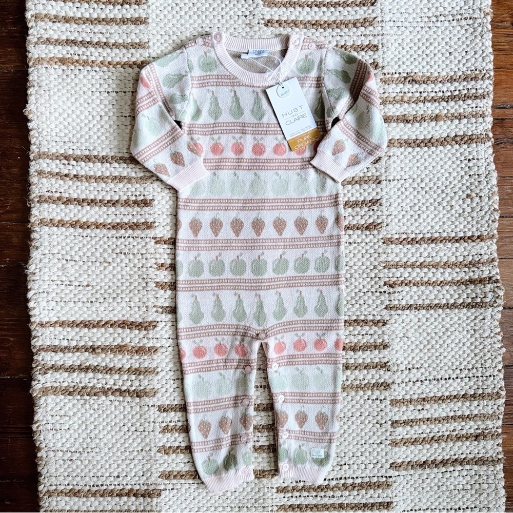 Hust and Claire Organic Cotton Knit One Piece Romper